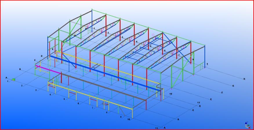 Steel hall construction, Norway