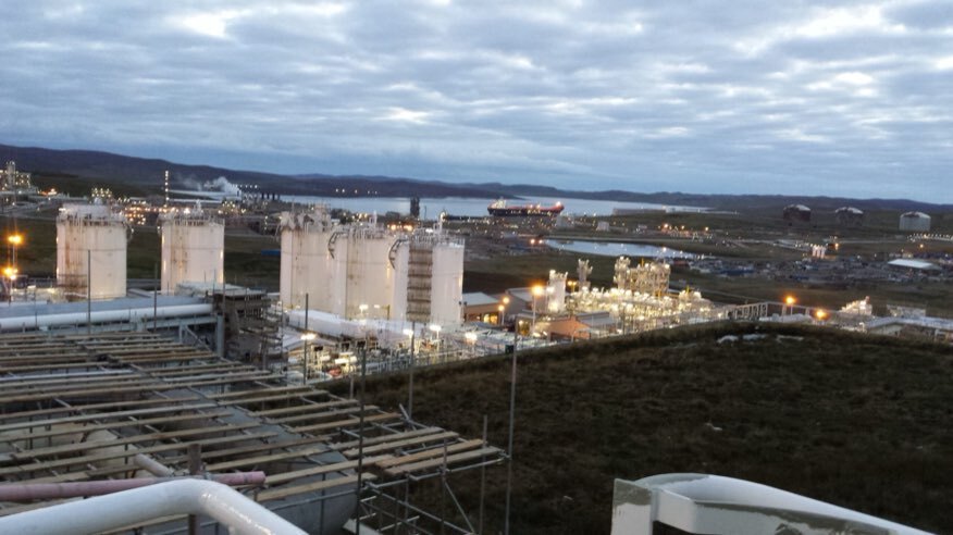 Yabimo in the Shetland Islands (Sullom Voe Terminal), Scotland