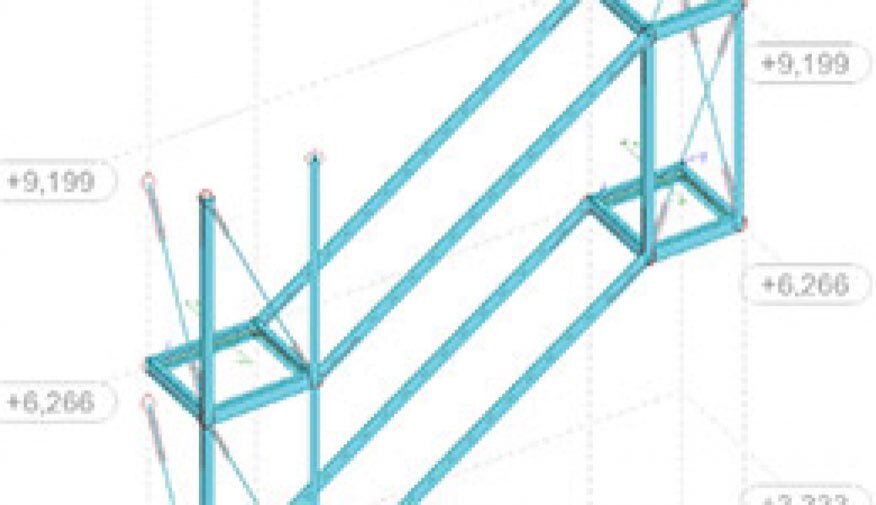 Design of staircases in a residential building in Vildbjerg, Denmark