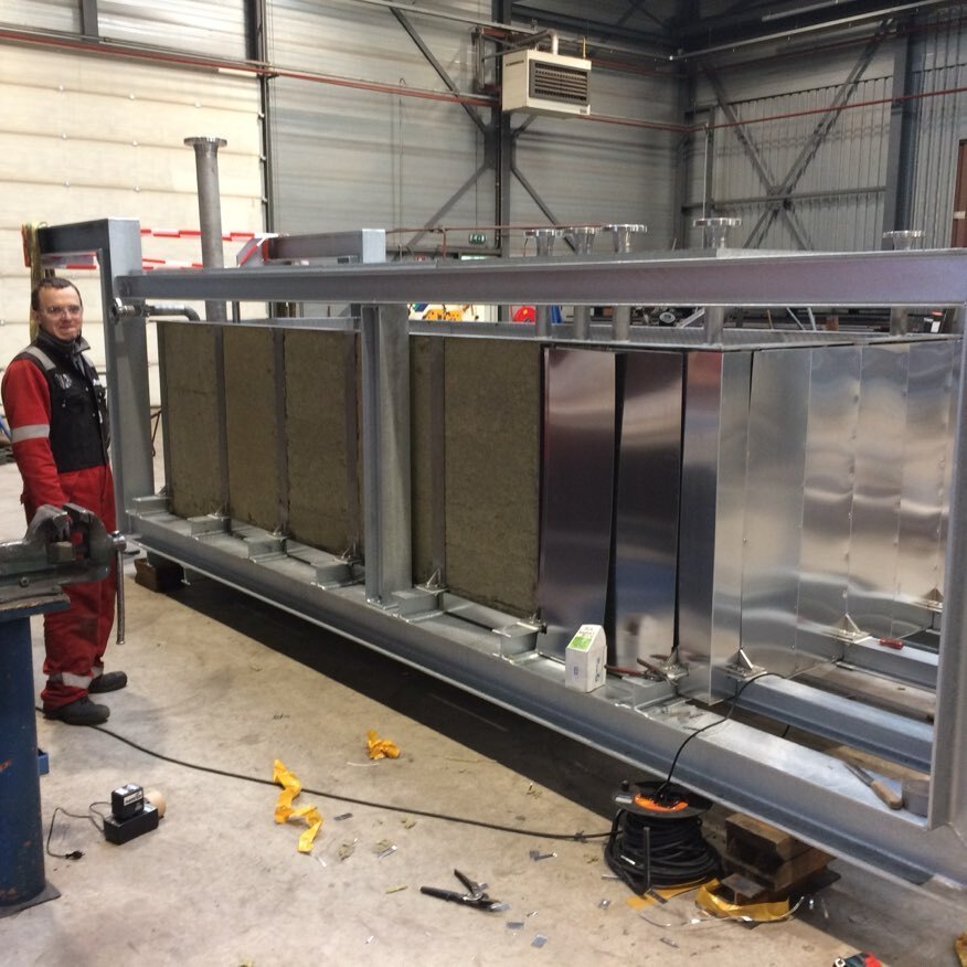 Insulation and sheet metal works in a refinery in Rotterdam, the Netherlands