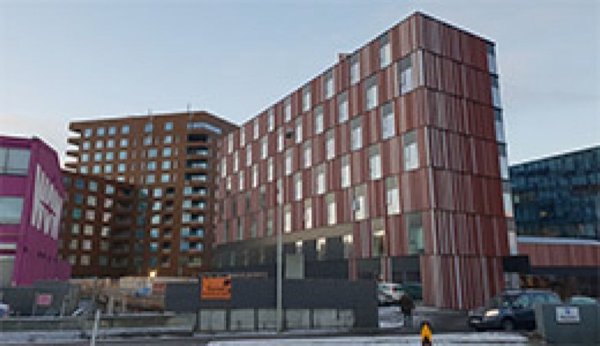 Finishing works in a block of flats and office building in Iceland