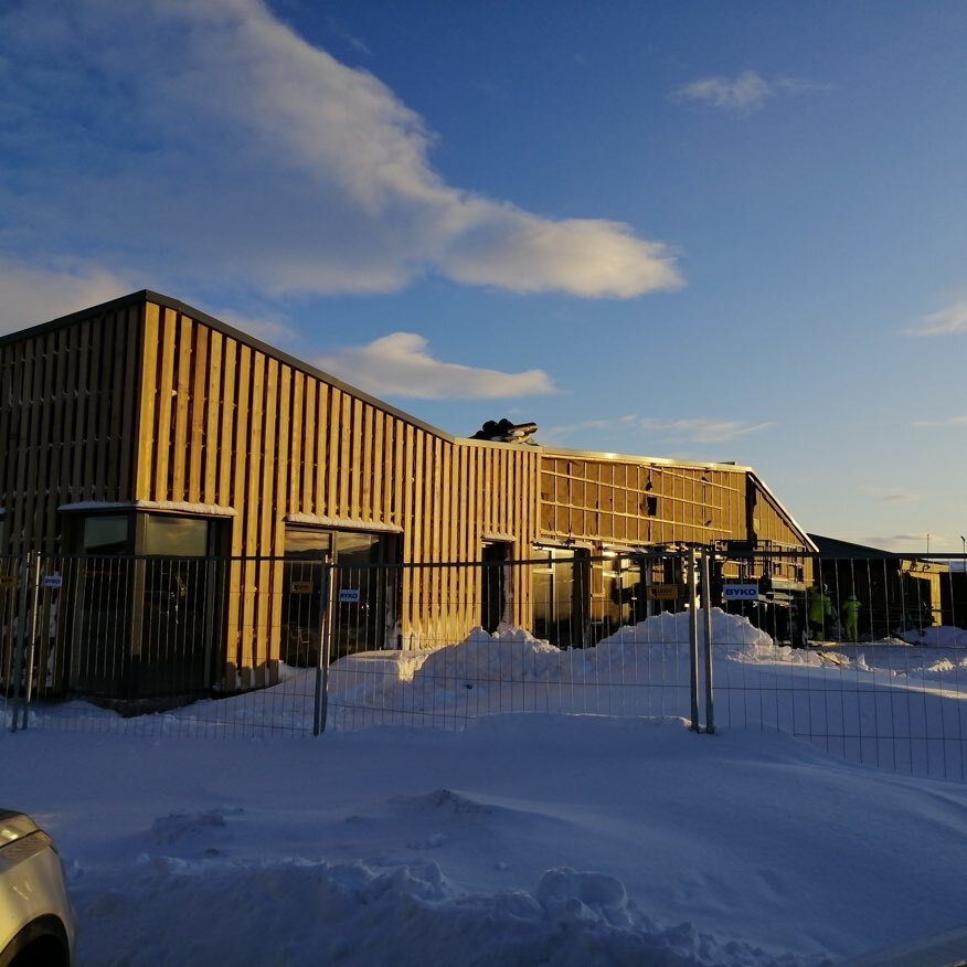 Finishing works of a café in Gullfoss, Iceland