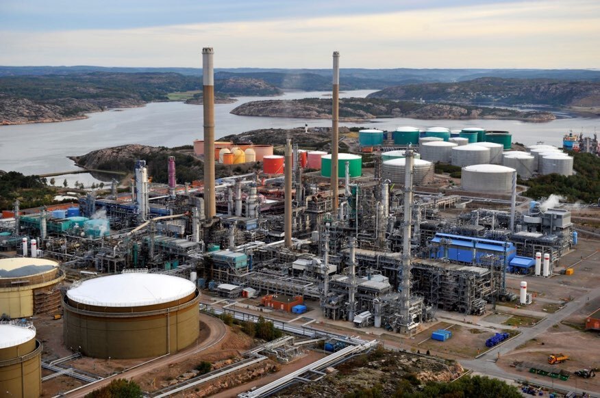 Refinery Lysekil Preem in Sweden