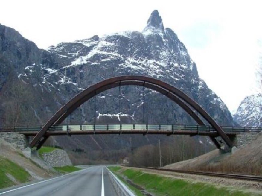 Giverhaugen steel bridge construction