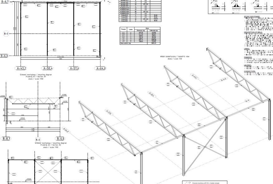 Steel structure of Molde post terminal, Norway