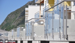 Steel balcony and stairs railings with glass fulfilment - HESSA, Norway